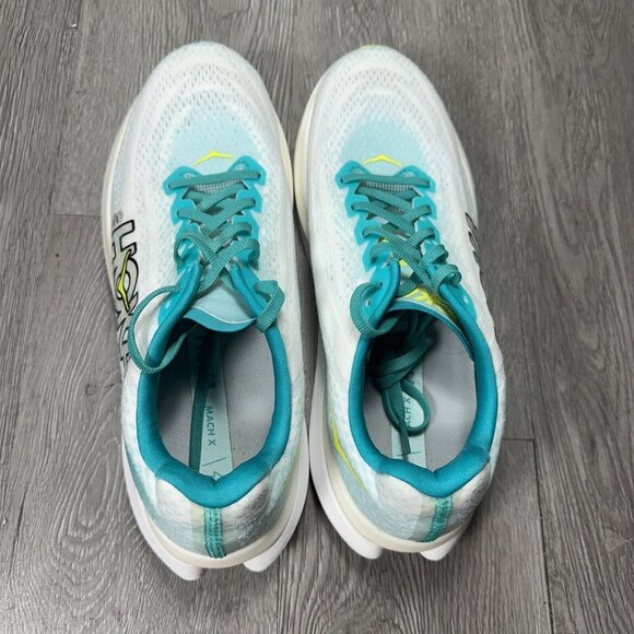 Hoka One One Men’s Mach X 1141450 WBGL White Running Shoes Teal Size 10 D main image 9